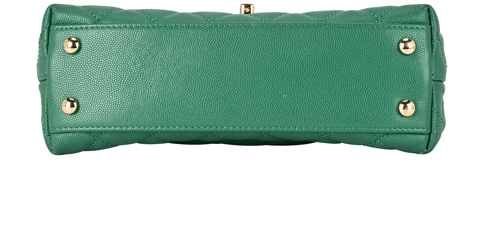 Coco Top Handle, &pound;3,600, Handbags, Green, Caviar Leather, Top view